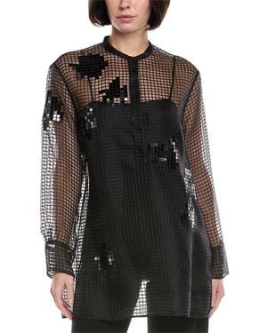 Akris Pixel Grid Top - Black
