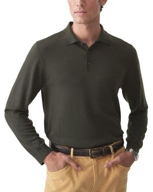 J.McLaughlin Savona Wool & Silk-Blend Polo Shirt - Gray