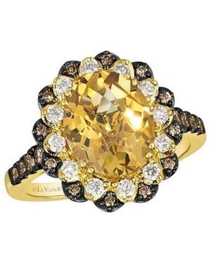 Le Vian Le Vian 14K 3.82 Ct. Tw. Diamond & Citrine Ring - Metallic