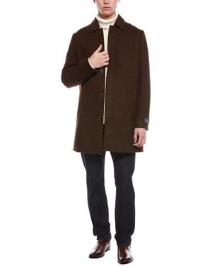 Paisley & Gray Wool-Blend Topper Coat - Brown