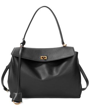 Tiffany & Fred Paris Smooth Leather Tote Bag - Black
