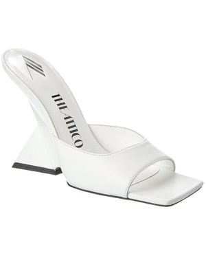 The Attico Cheope Leather Mule - White