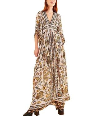 FARM Rio Floral Tapestry Midi Dress - Natural