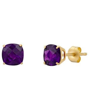 MaxColor 14K 1.60 Ct. Tw. Amethyst Stud Earrings - Purple