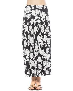 Alexia Admor Aven Dropped Waist Long Skirt - White