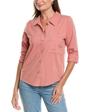 Splendid Woven Button-Down Shirt - Red