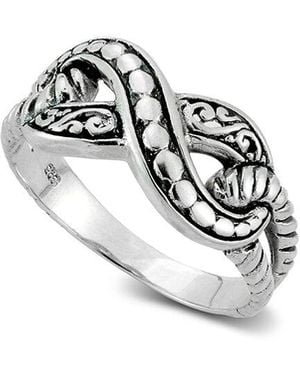 Samuel B. Silver Infinity Ring - White