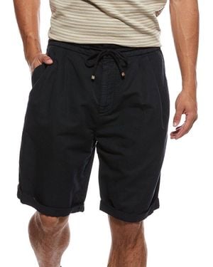 Brunello Cucinelli Linen-Blend Short - Black