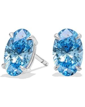 Amairah 14K 1.00 Ct. Tw. Lab-Grown Diamond Stud Earrings - Blue