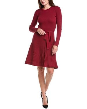 Julia Jordan Belted Sweaterdress - Red