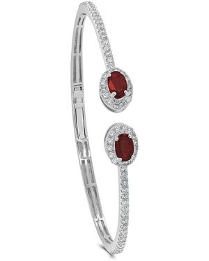 Sabrina Designs 14k 2.14 Ct. Tw. Diamond & Ruby Cuff Bracelet - White