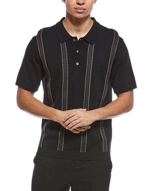 Truth Striped Polo Sweater - Black