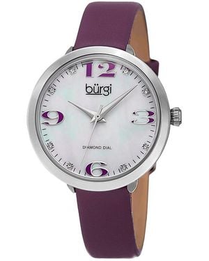 Burgi Burgi Classic Diamond Watch - Gray