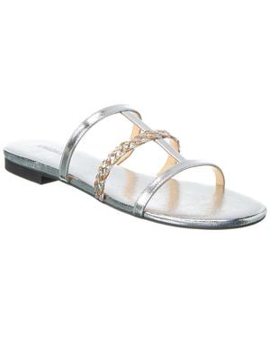 L'Agence Hennie Caged Leather Sandal - White