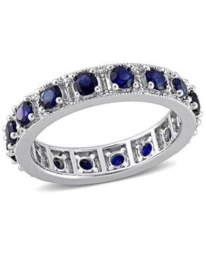 Rina Limor Silver 1.92 Ct. Tw. Sapphire Eternity Ring - Blue