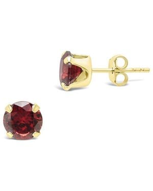 Sterling Forever 14K Over Cz Stud Earrings - White