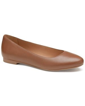 Johnston & Murphy Delanie Leather Ballet Flat - Brown