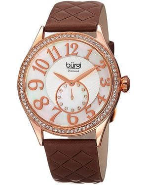 Burgi Burgi Leather Watch - Pink