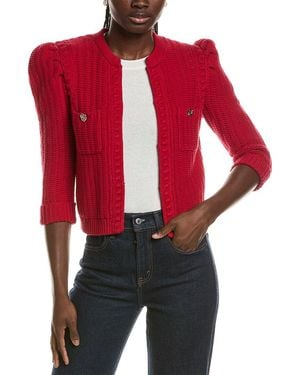 L'Agence 'Agence Delli Sleeve Crop Textured Cardigan
