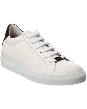 Isaia Leather Trainer - White