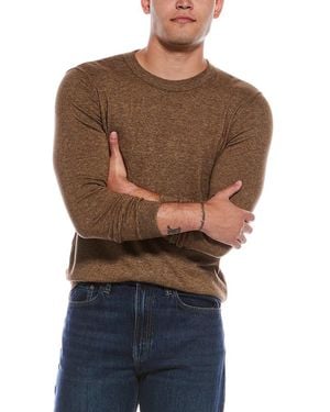 Autumn Cashmere Coverstitch Crewneck Sweatshirt - Brown