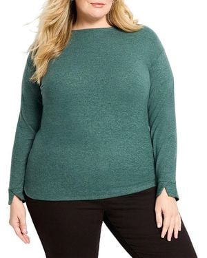 NIC+ZOE Plus Everyday Easy Cosy Top - Green