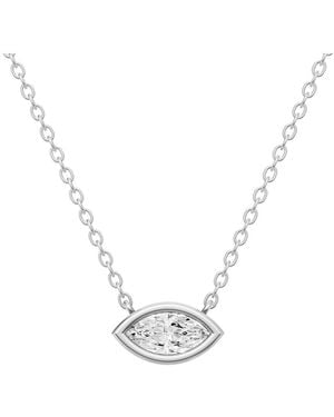 Lab Grown Diamonds 14K 0.50 Ct. Tw. Lab-Grown Diamond Necklace - Metallic