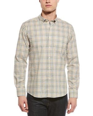 Scott Barber Mélange Plaid Shirt - Grey