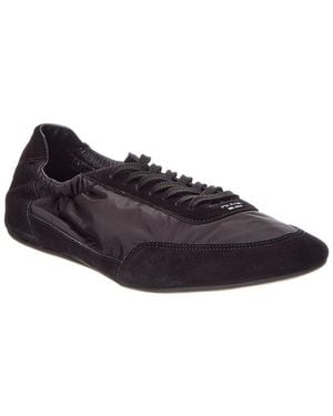 Prada Collapse Re-Nylon & Suede Trainer - Brown