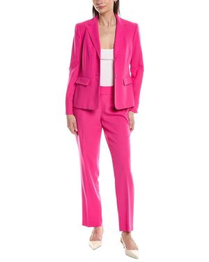 Le Suit 2Pc Jacket & Slim Pant Set - Pink