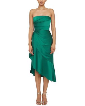 THEIA Sinead Strapless Midi Dress - Green