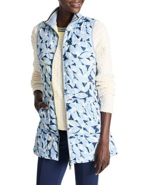 NIC+ZOE Winter Floral Reversible Vest - Blue