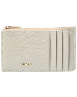 Furla Classic Leather Card Case - Grey
