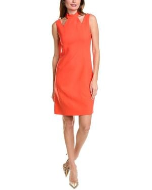 Tahari Cutout Sheath Dress - Red