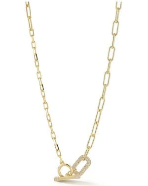 Glaze Jewelry 14K Over Cz Toggle Necklace - Metallic