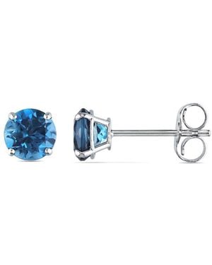 Diamond Select Cuts 14K 1.20 Ct. Tw. London Topaz Studs - Blue