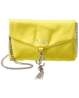 Jimmy Choo Soft Satin Card Holder - Yellow