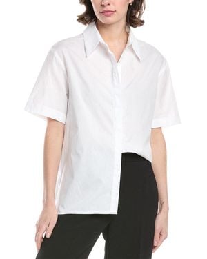 Enza Costa Poplin Resort Shirt - White