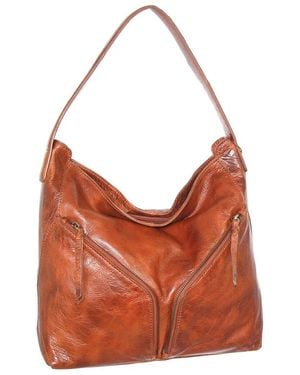 Nino Bossi Emily Hand-Dyed Vintage Leather Hobo Bag - Brown