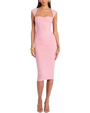 SER.O.YA Seroya Kylie Mesh Midi Dress - Pink