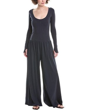 Free People Movement Hot Shot Wide Leg Jumpsuit - Blue