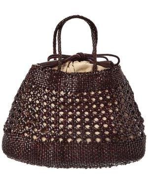 Dragon Diffusion Santa Cano Leather Top Handle Bag - Brown