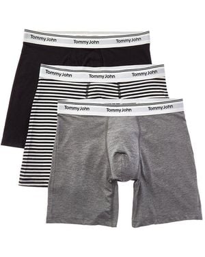 Tommy John Set Of 3 Signature 6In Boxer Brief - Grey