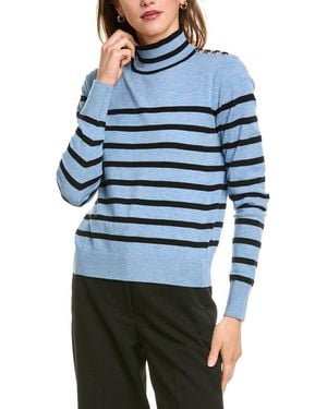 Tahari Mock Neck Jumper - Blue