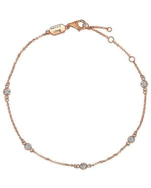 Suzy Levian 14k Rose Gold 0.25 Ct. Tw. Station Bracelet - Metallic