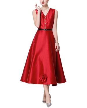 DZA Midi Dress - Red
