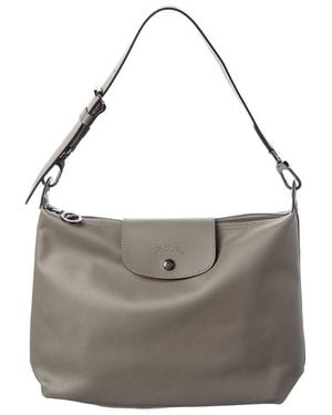 Longchamp Le Pliage Xtra Medium Leather Hobo Bag - Grey