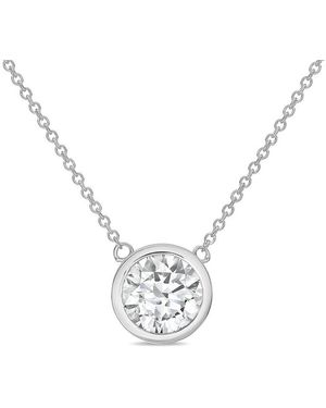 Diana M. Jewels Diana M. 14K 3.00 Ct. Tw. Lab-Grown Diamond Pendant Necklace - Metallic
