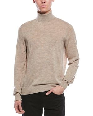 Bruno Magli Merino Wool Turtleneck Sweater - Natural