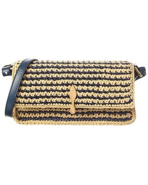 Christian Louboutin Crochet Raffia Crossbody - Metallic